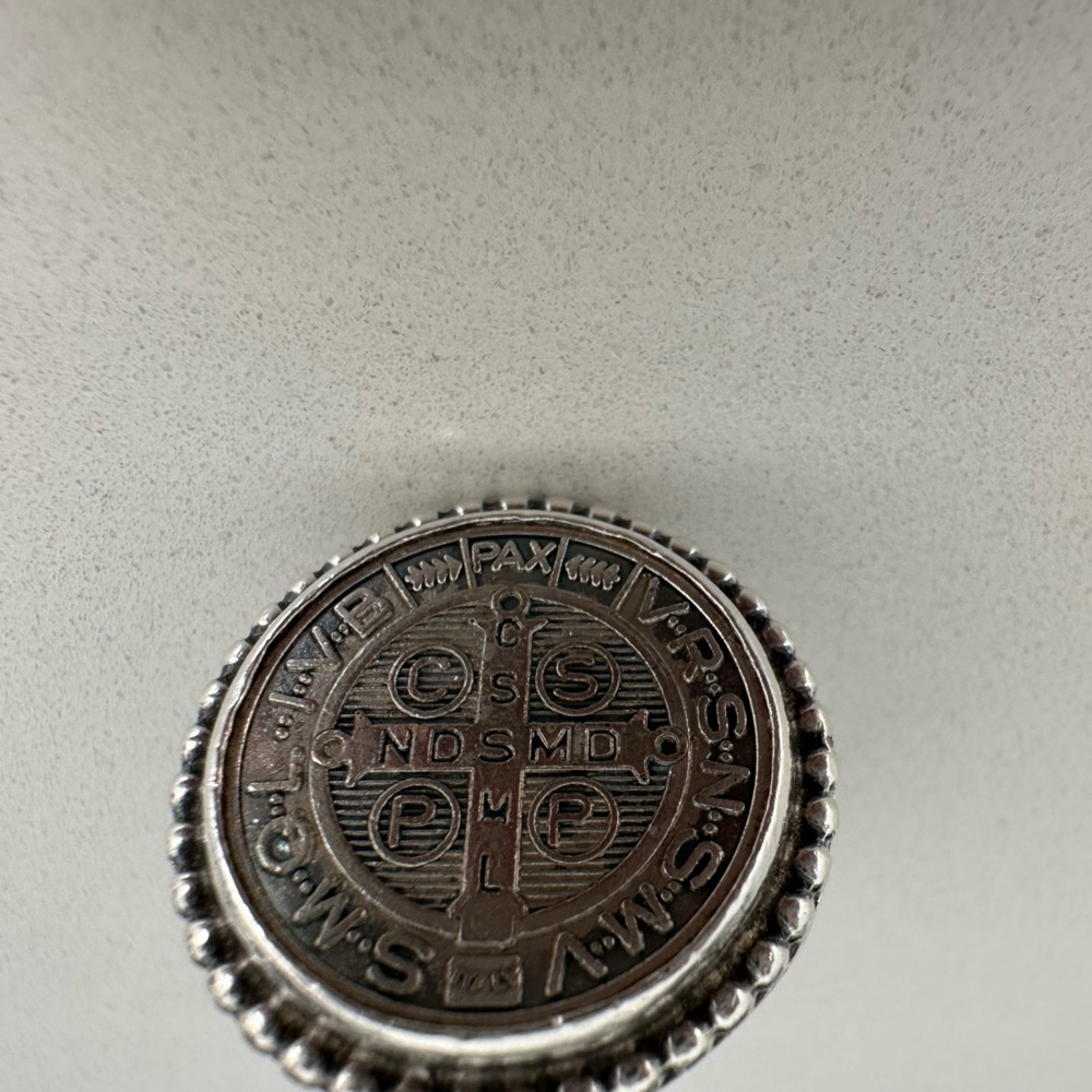 Silver Cross Ring Made From European Coin